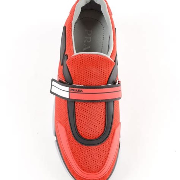 Prada Cloud Bust Knit Trainer with Logo Strap - Picture 3 of 11